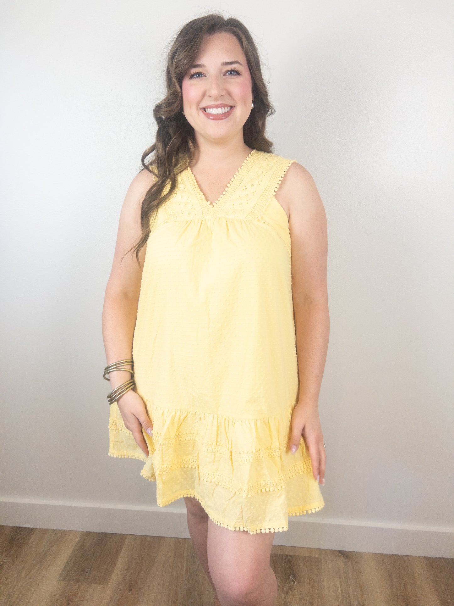 Lemon Dot Mini Dress