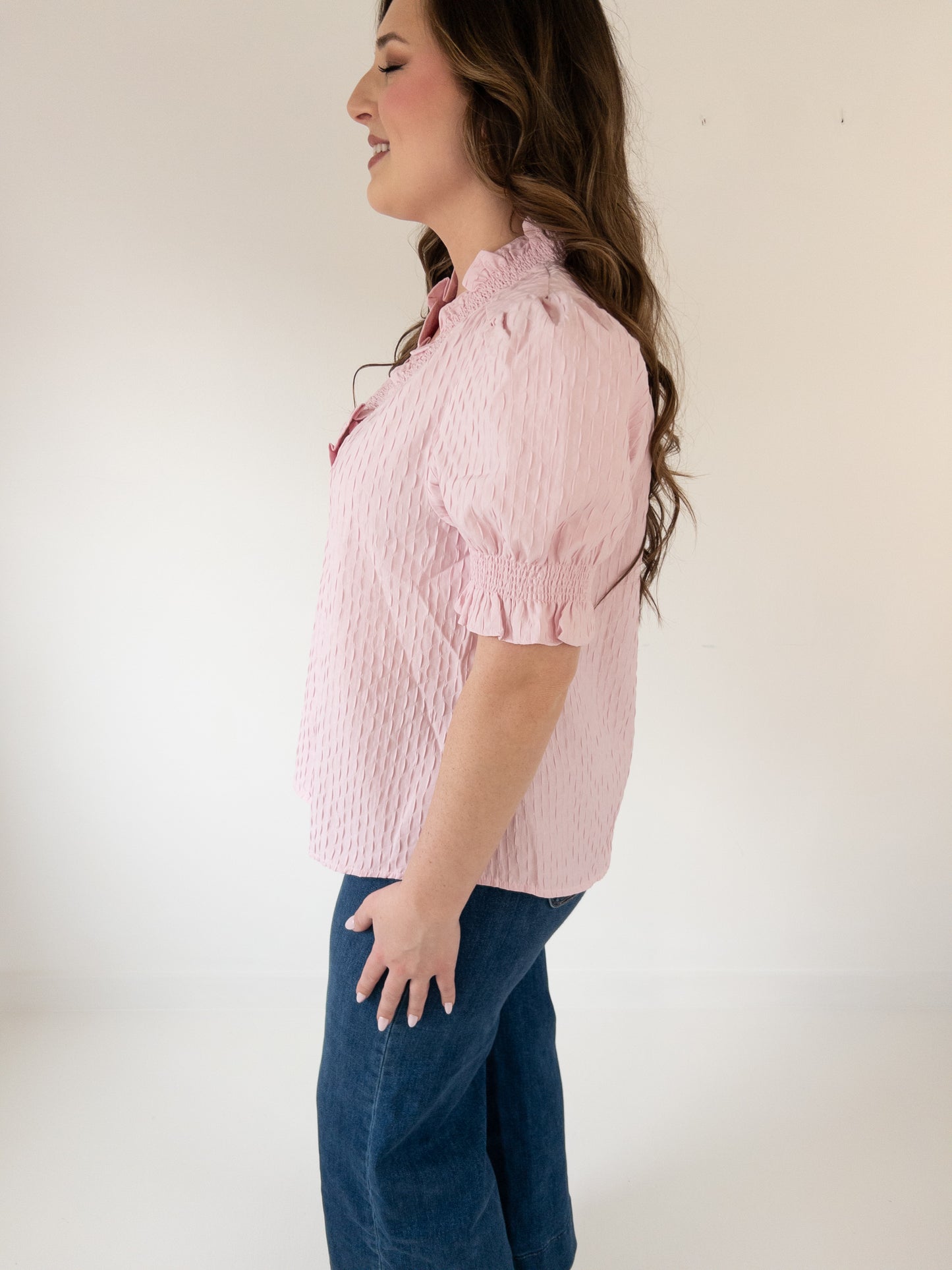 Baby Pink Ruffle Top