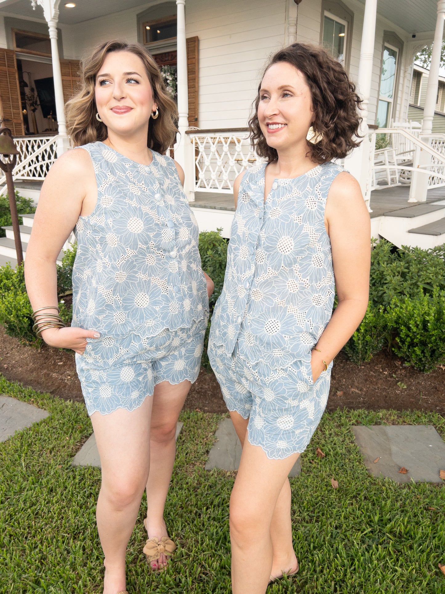 Blue Eyelet Set