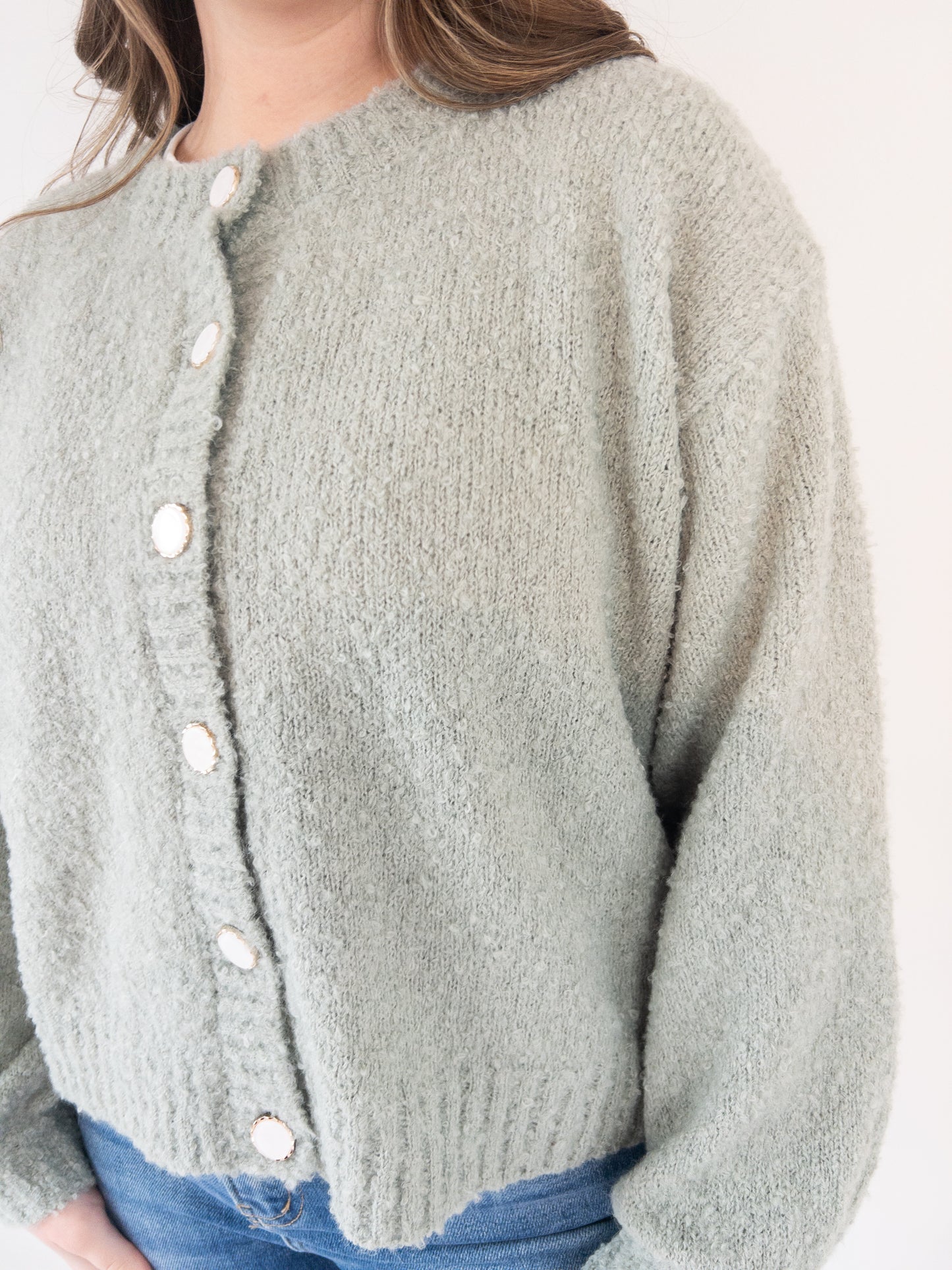 Mint green soft cardigan