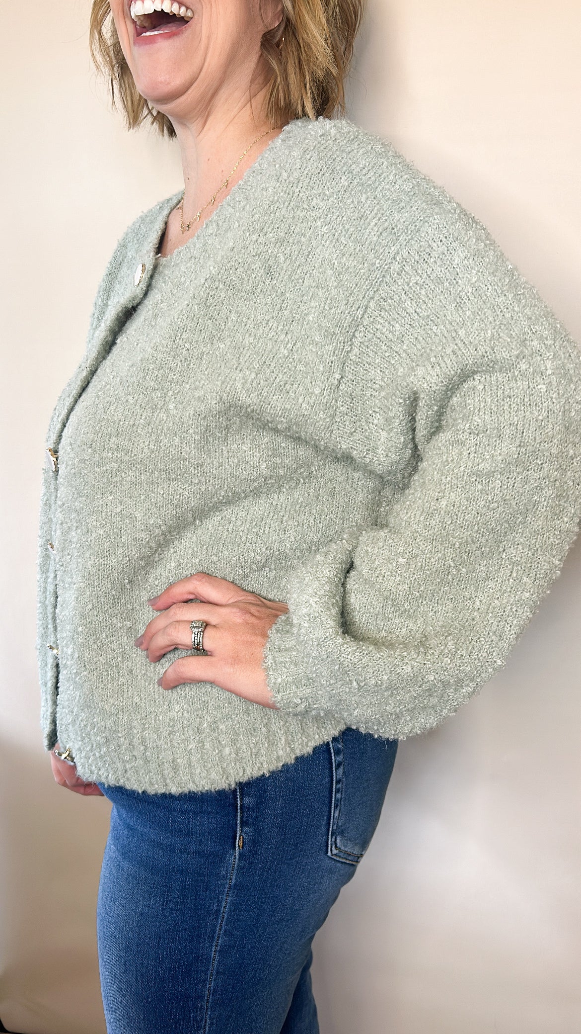 Mint green soft cardigan