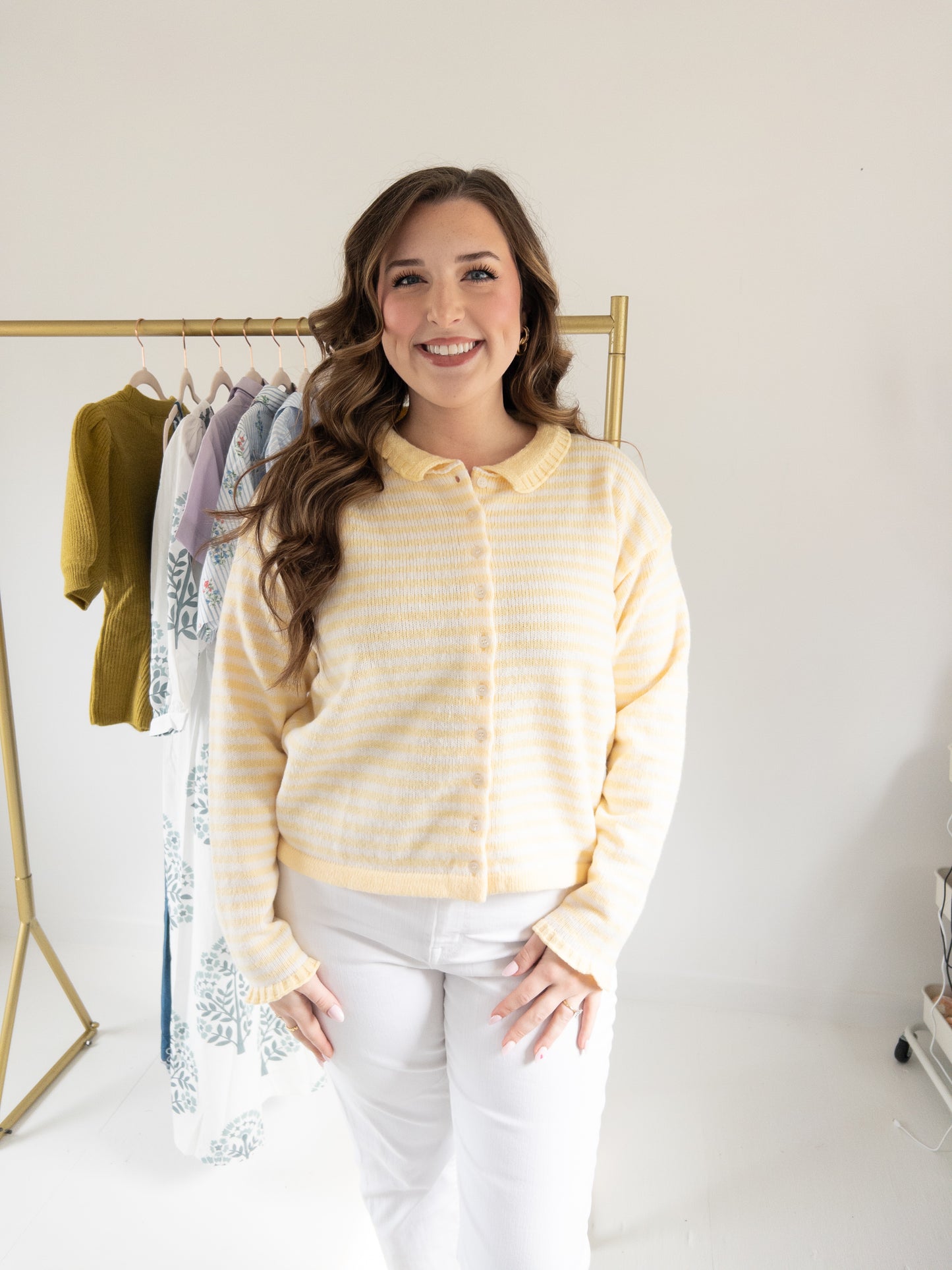 Lemon Stripe Cardigan