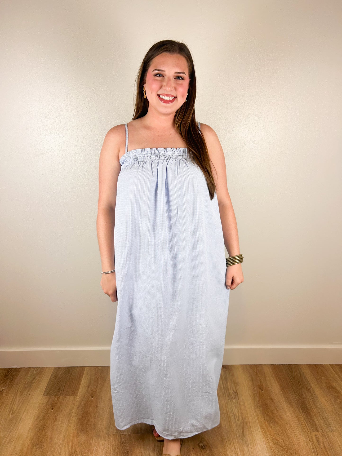 Baby blue maxi dress