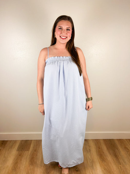 Baby blue maxi dress