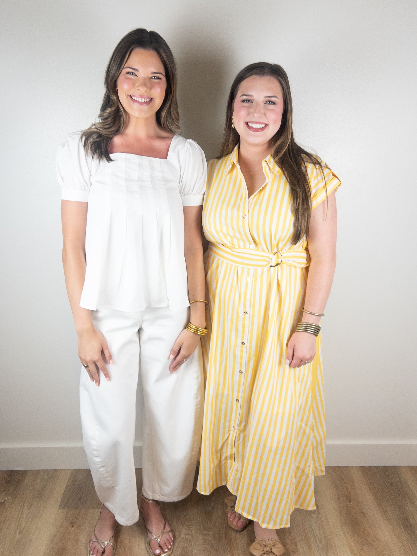 White peplum pleated top