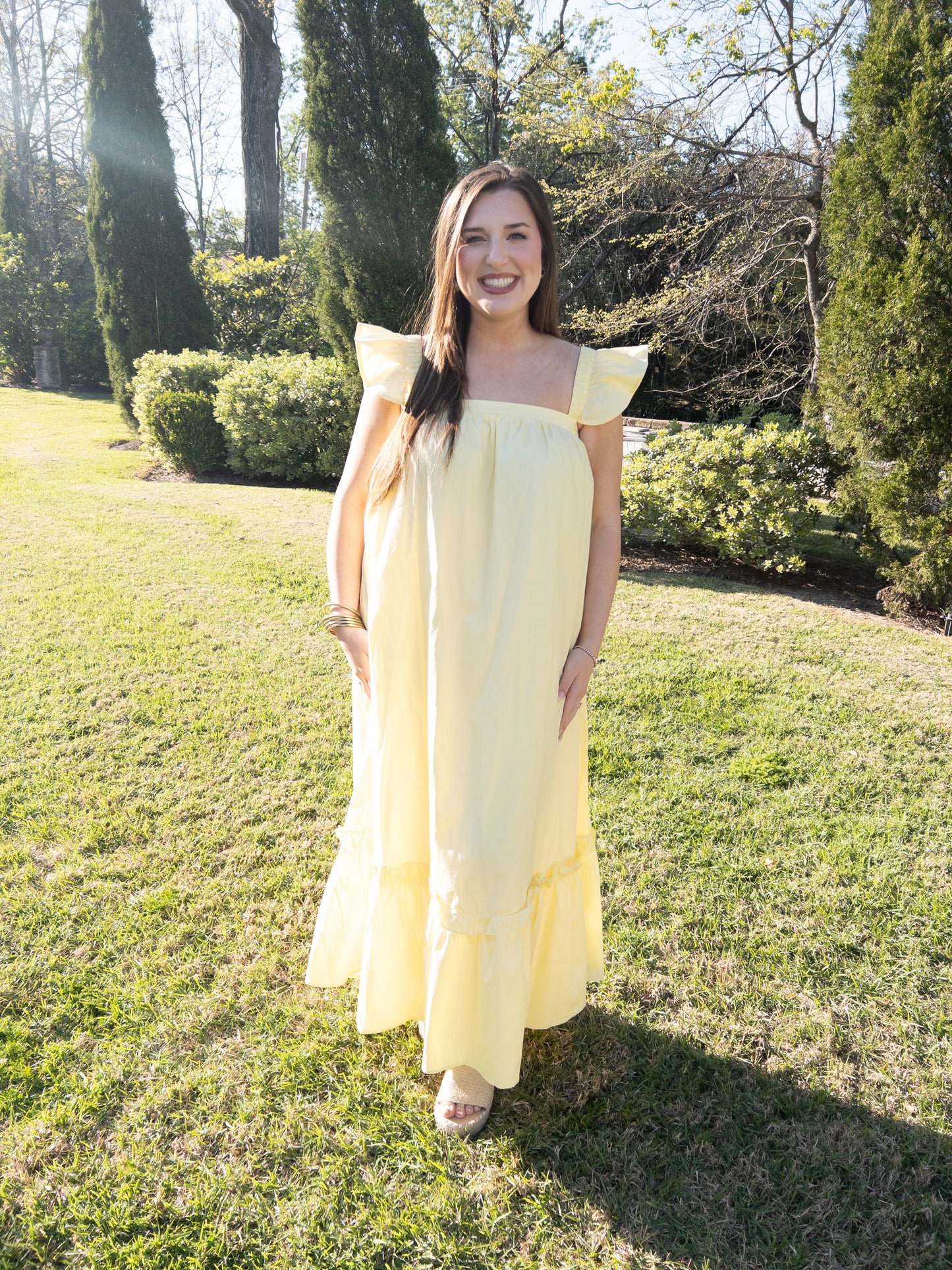 Butter yellow midi