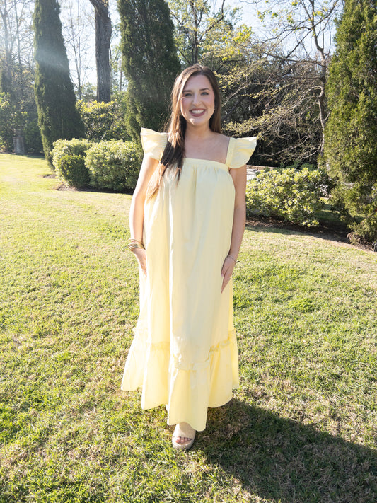 Butter yellow midi