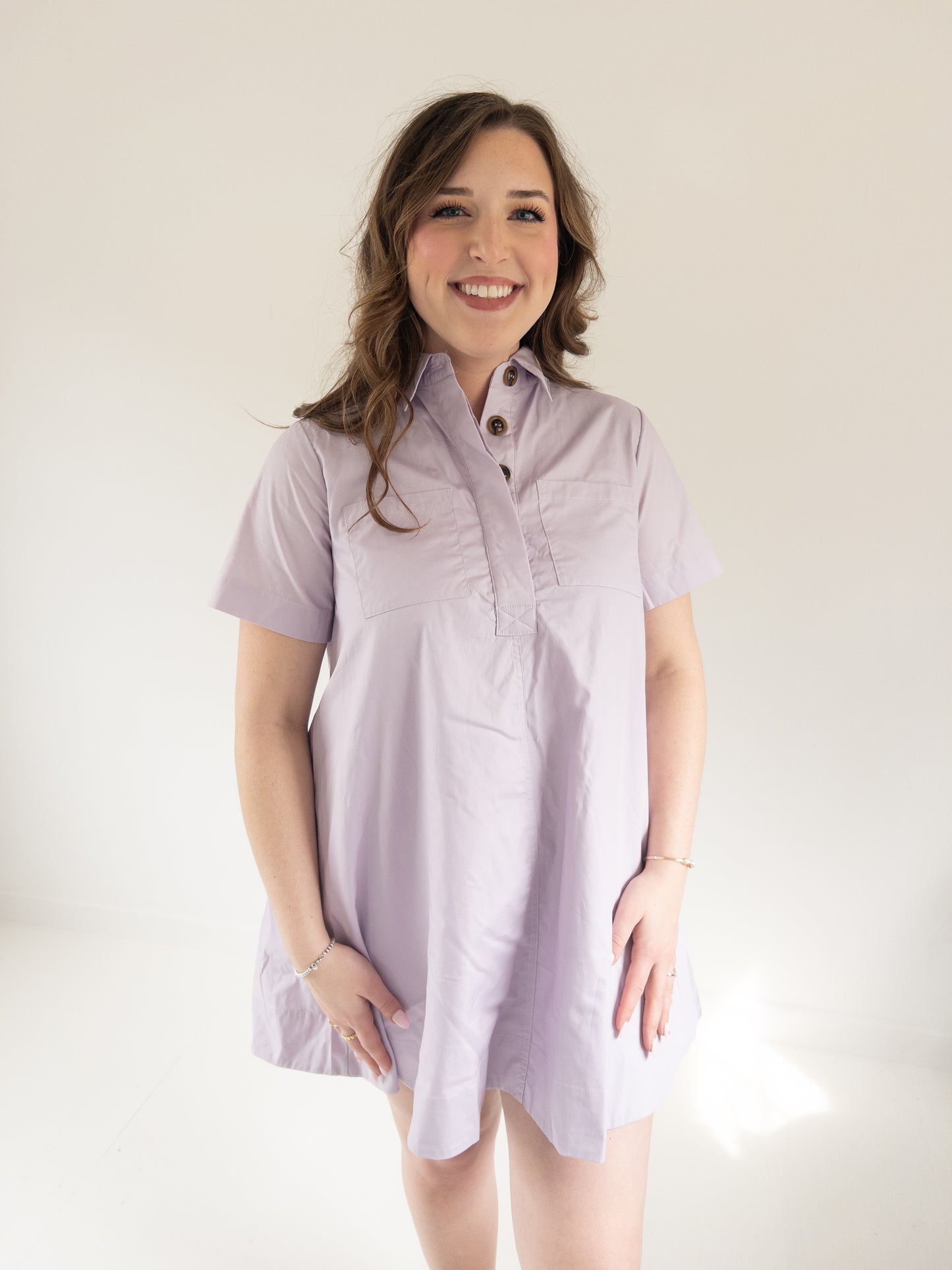 Lavendar Shirt Dress