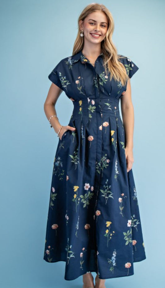 Navy maxi floral GIGIO