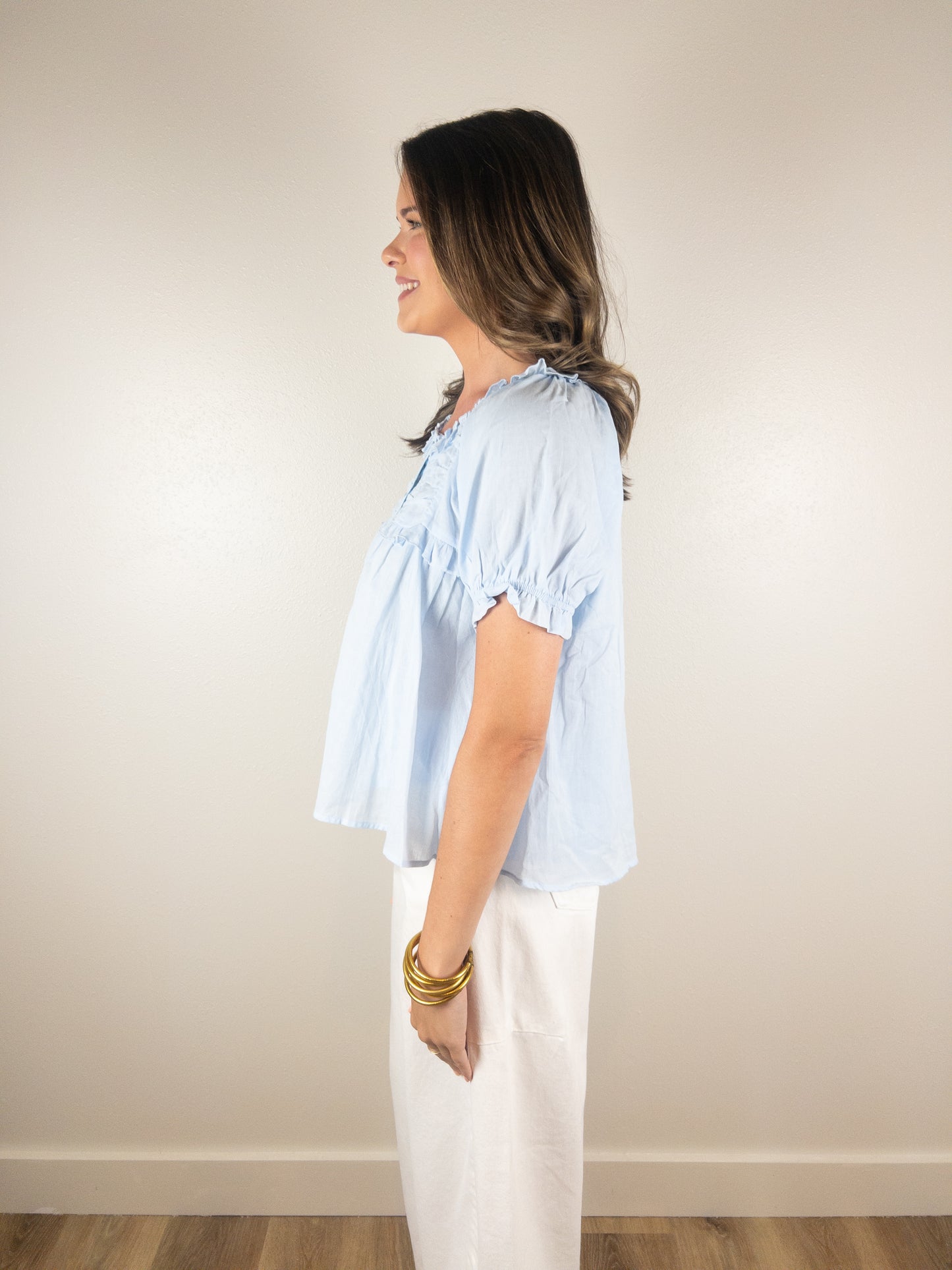 Baby blue blouse