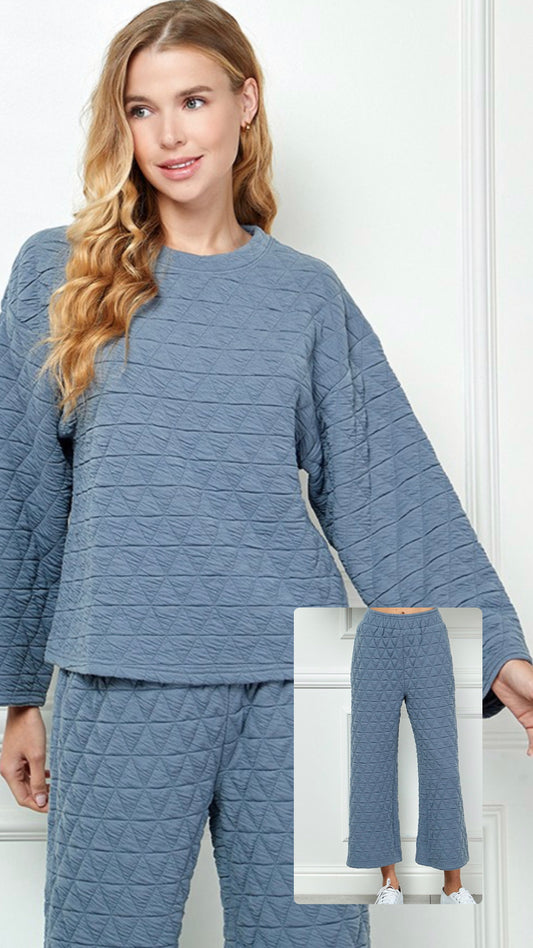 The Quilted Set Sky Blue