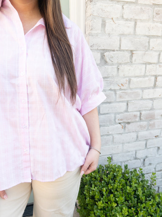 Pink Gingham Top