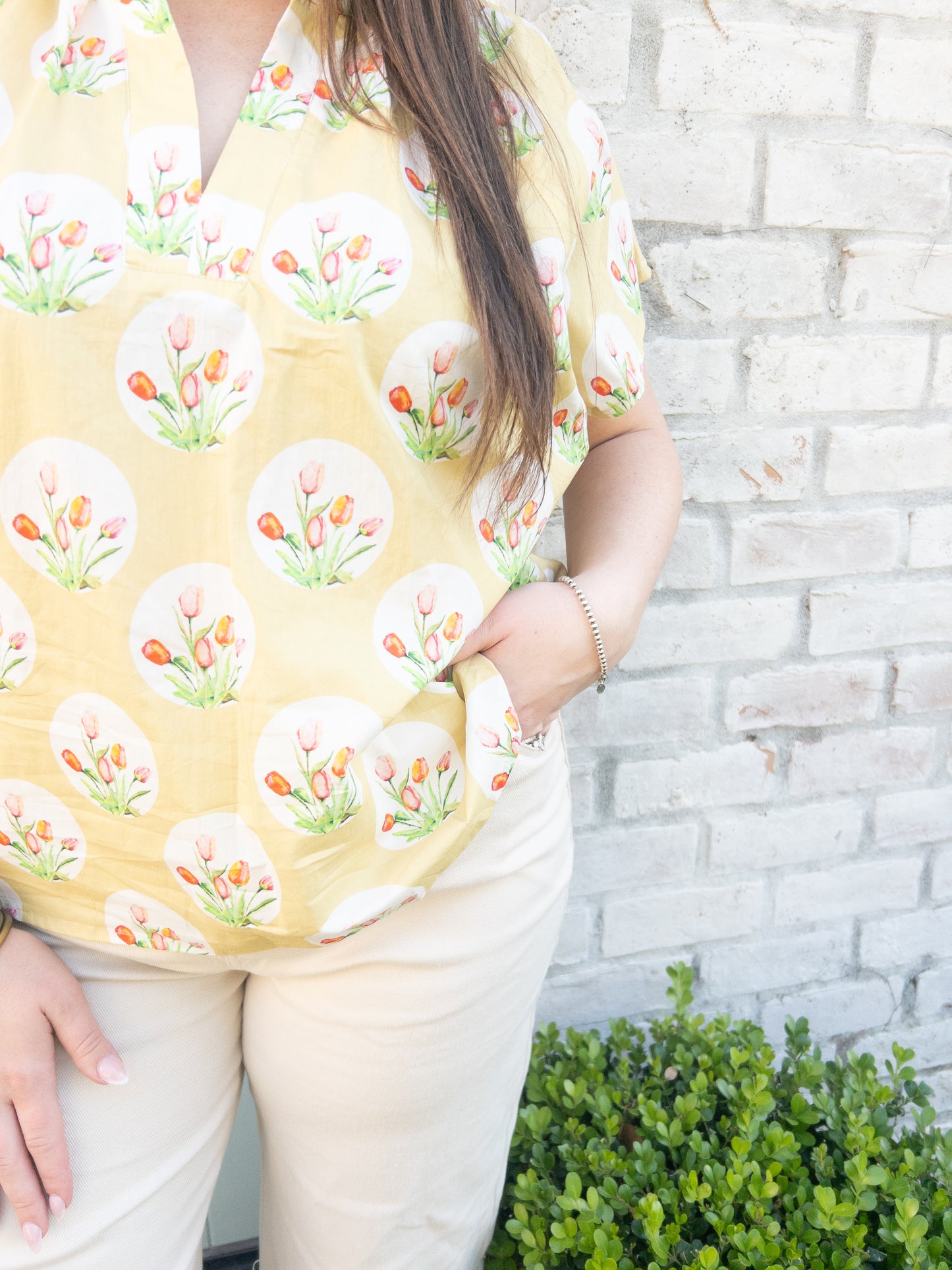Entro yellow floral top