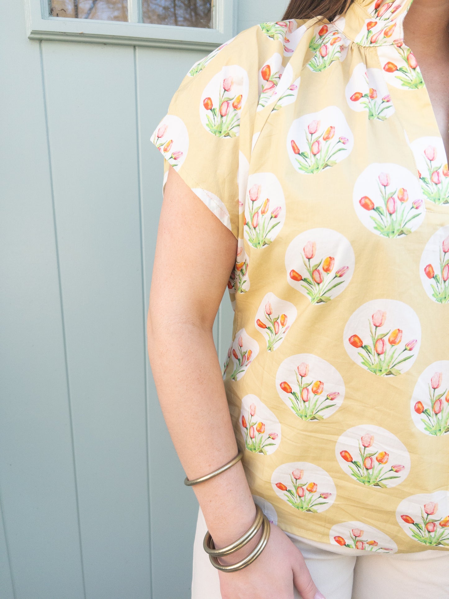 Entro yellow floral top
