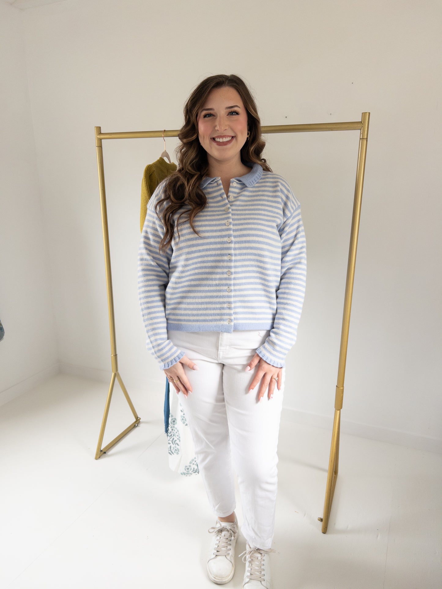 Periwinkle/Blue Stripe Cardigan