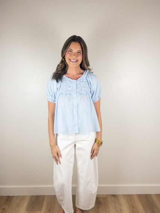 Baby blue blouse