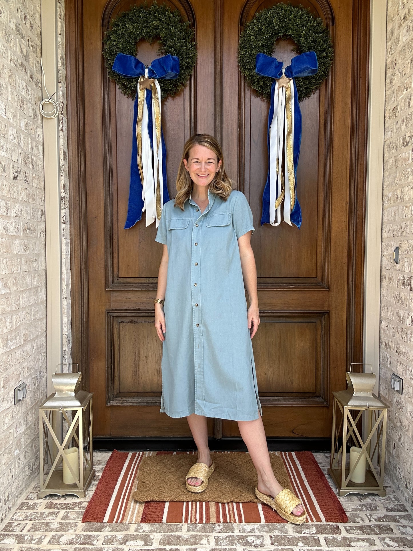 Classic Denim Midi Dress