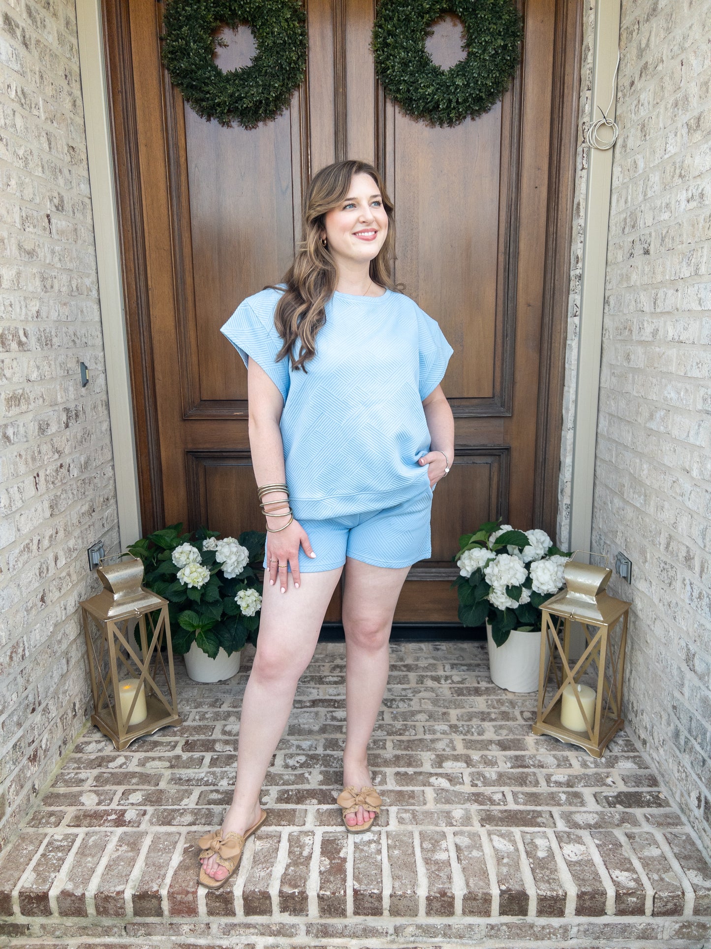Baby blue textured set