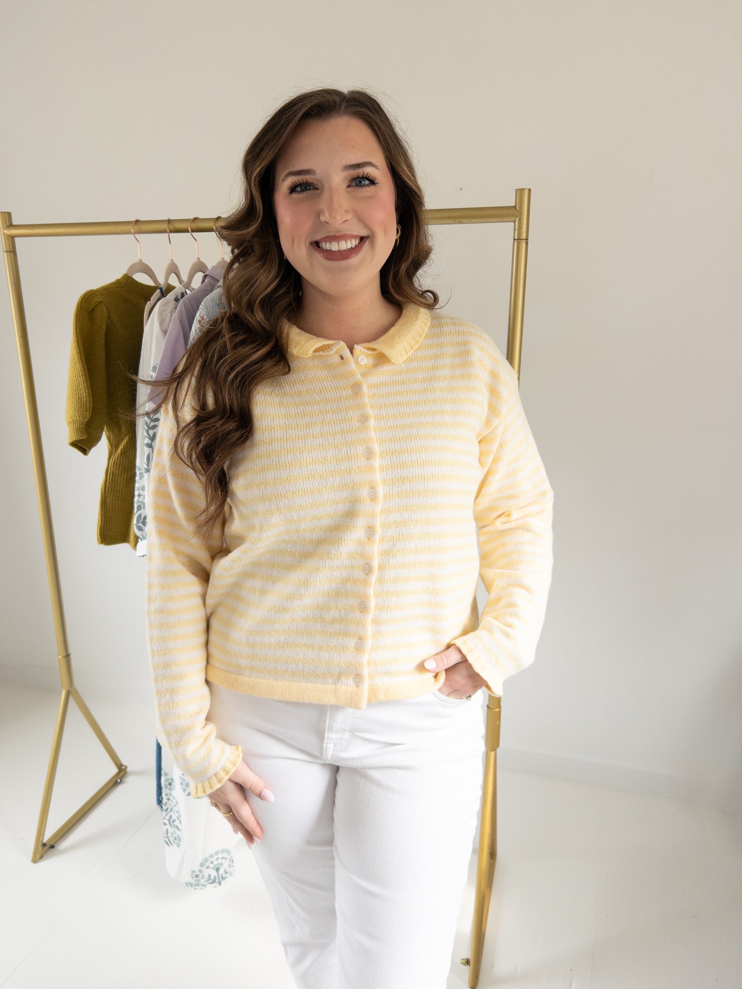 Lemon Stripe Cardigan