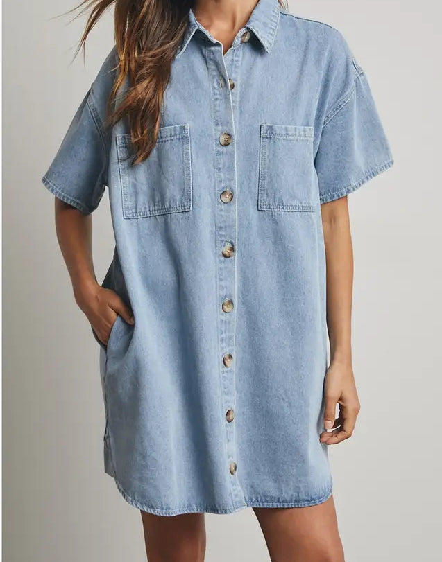 Denim Button Down Dress