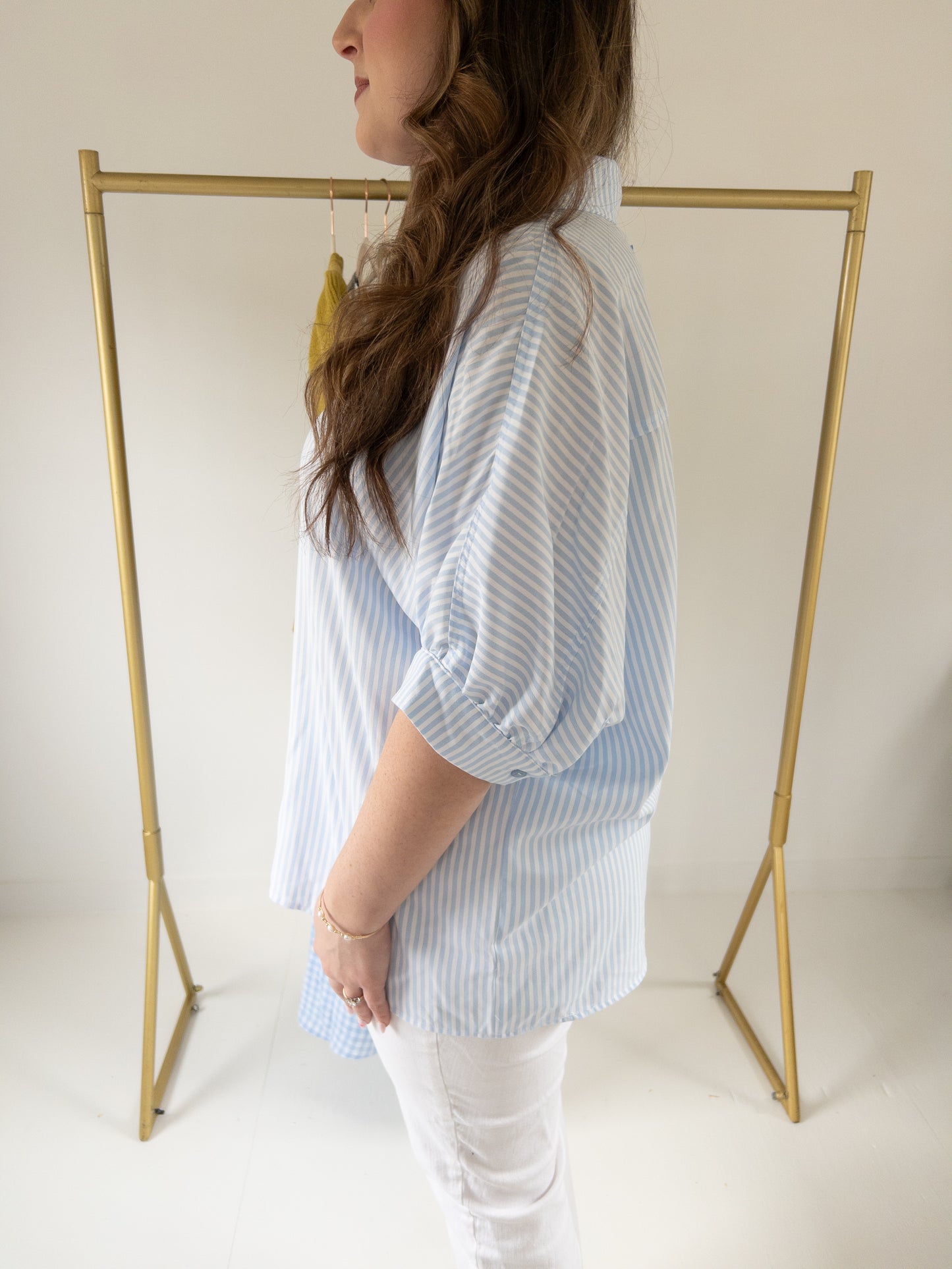 Blue Pinstripe Button Down