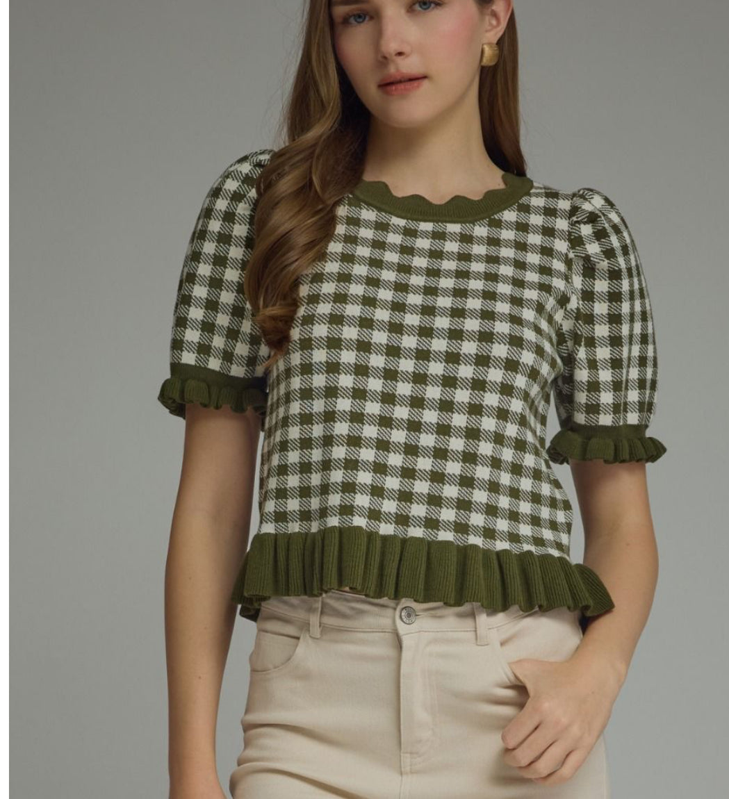 Plaid Entro Top