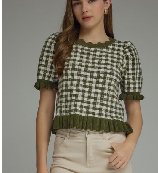 Plaid Entro Top