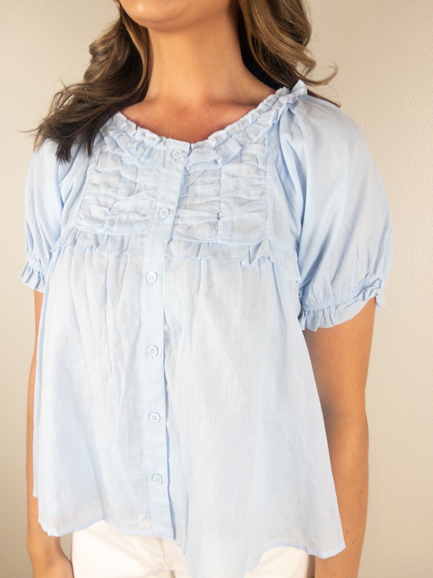 Baby blue blouse