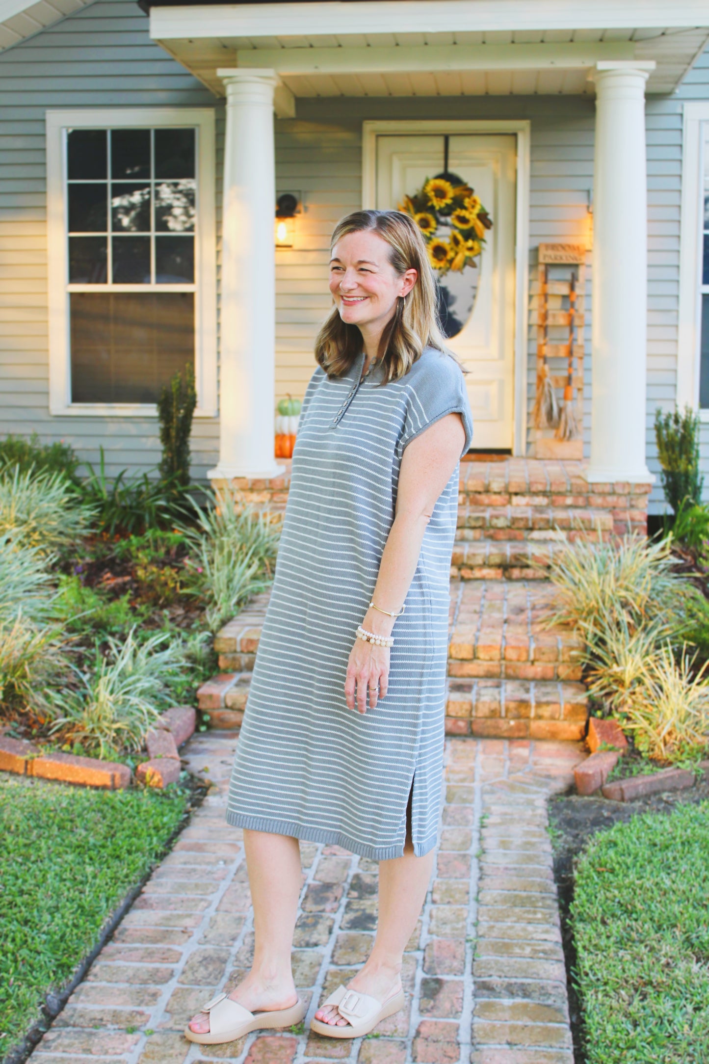 Light mint stripe dress
