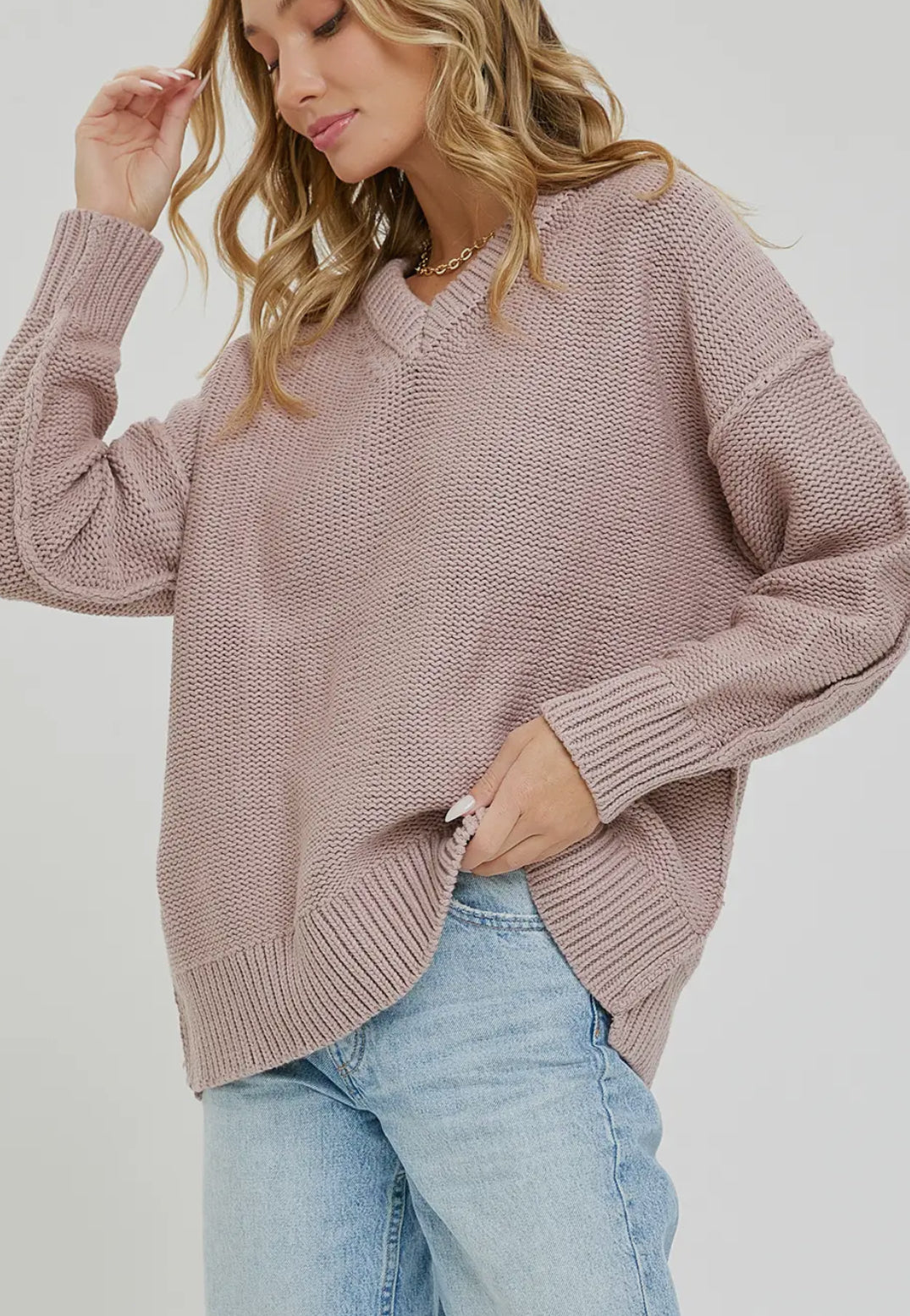 Mauve Oversized Sweater